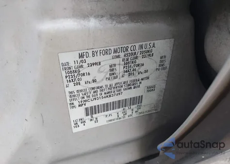 2004 Ford Escape Xlt from USA, damaged, VIN 1FMCU93154KB37497